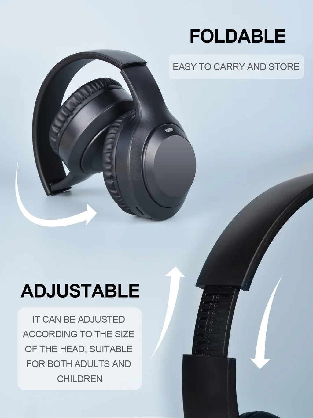 سماعة لاسلكية بميكروفون HD مدمج - Wireless Headphones with Built-in HD Microphone
