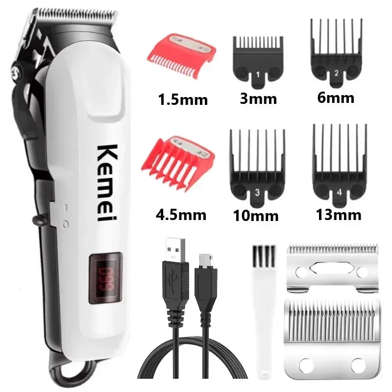 ماكينة حلاقة كيمي للحلاقة المنزلية | Kemei Hair Clipper for Home Haircuts
