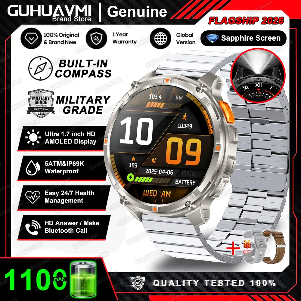 ساعة T-Rex3 Ultra الذكية - إنفوجرافيك تفصيلي للميزات | T-Rex3 Ultra Smartwatch - Detailed Features Infographic.

