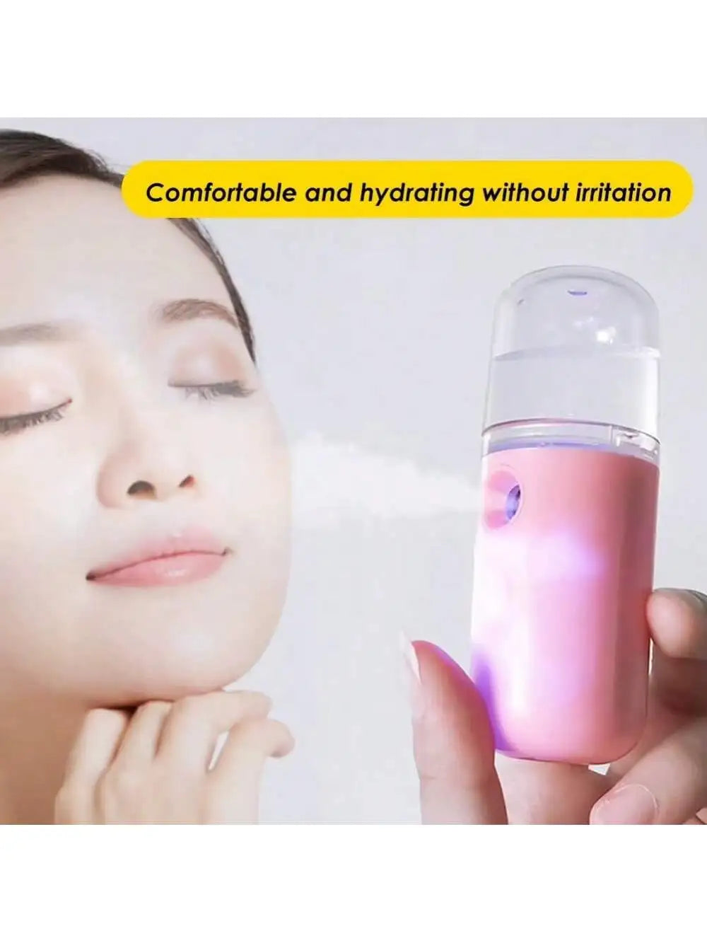 رذاذ منعش وبارد لترطيب الوجه والجلد - Refreshing cool mist for face and skin moisturizing.