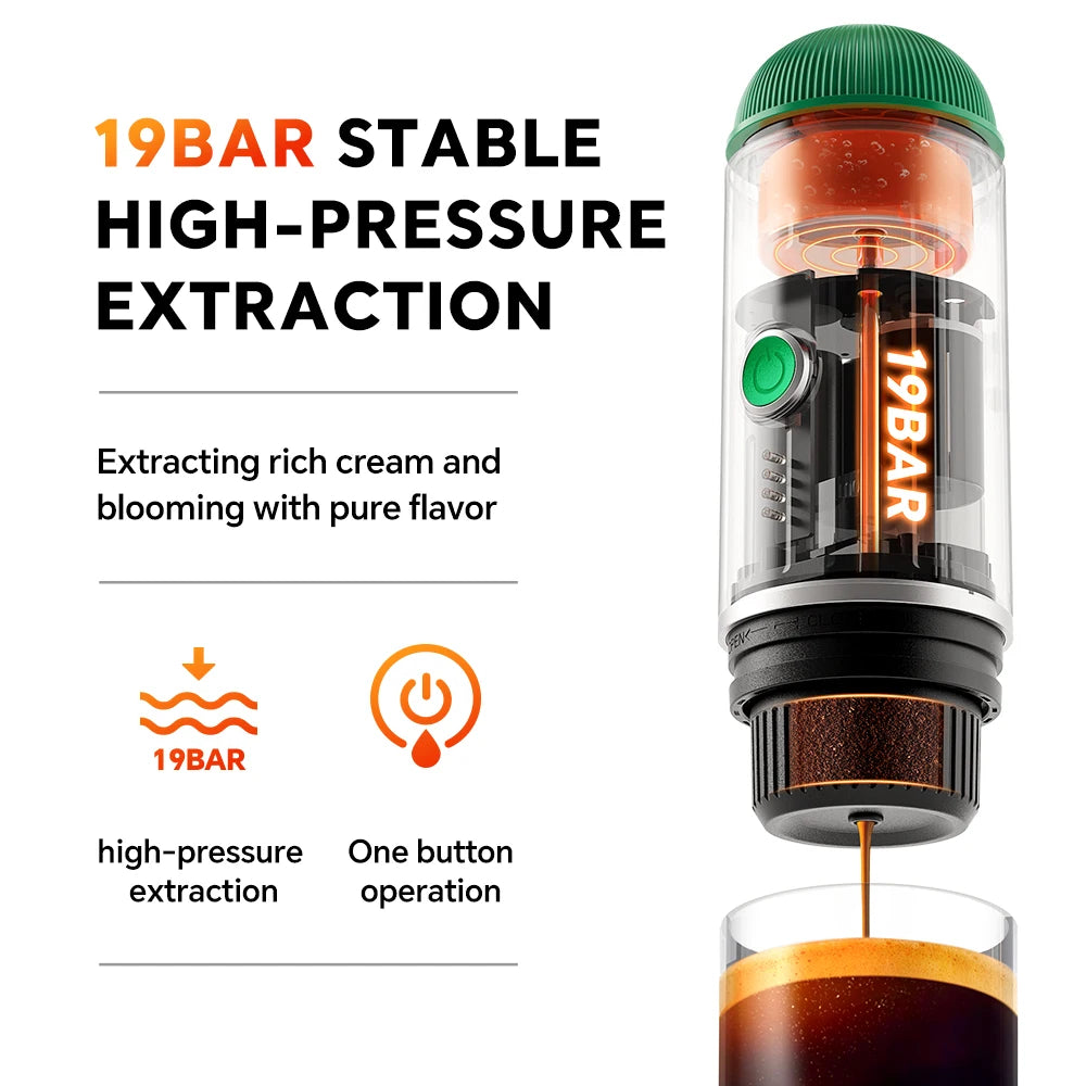 ماكينة قهوة محمولة - مثالية للسفر والمكتب | Portable Coffee Maker - Perfect for Travel & Office

