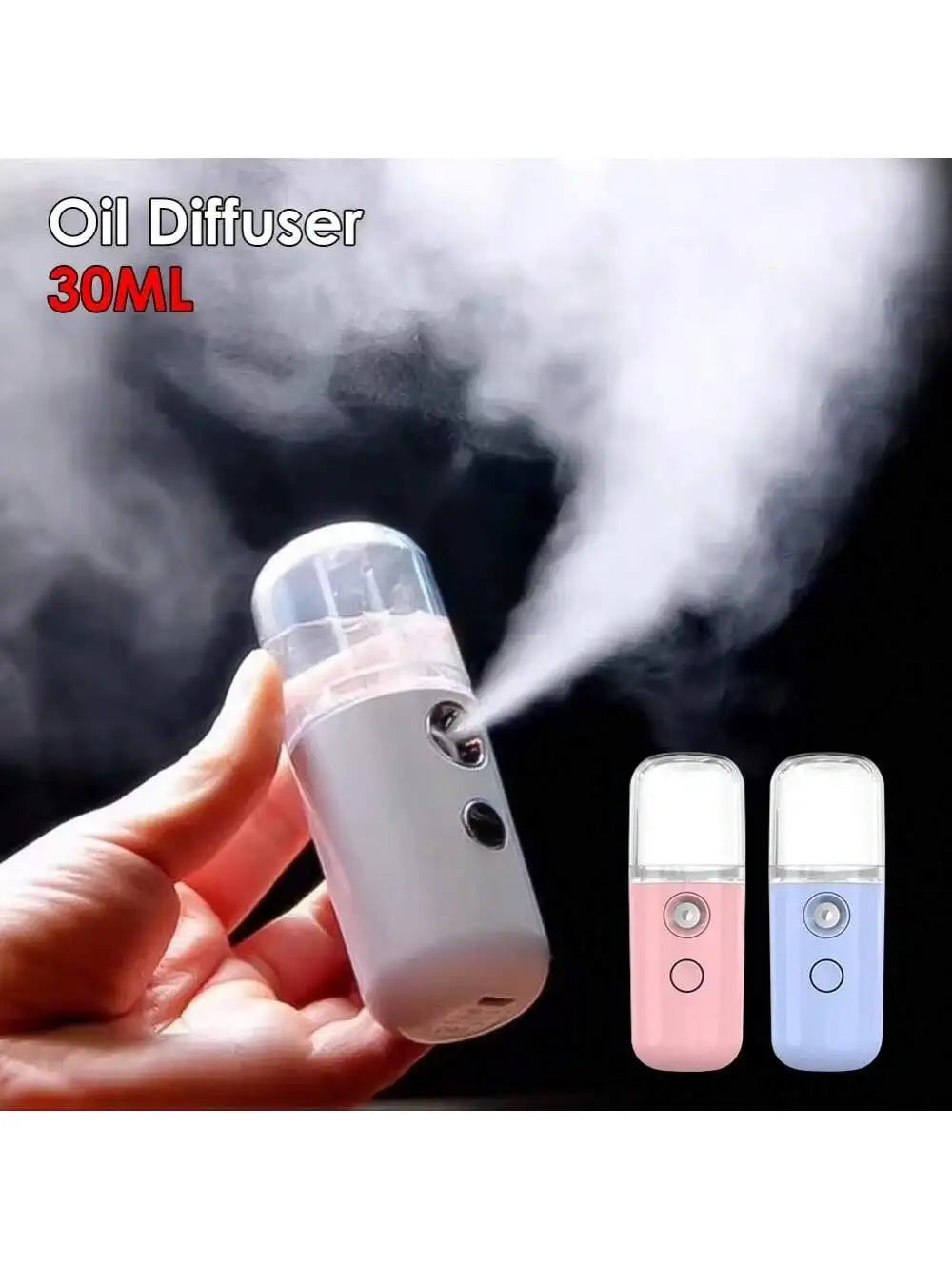 جهاز مرطب وناشر زيوت نانو مست 30 مل - Nano mist oil diffuser and facial sprayer 30ml.
