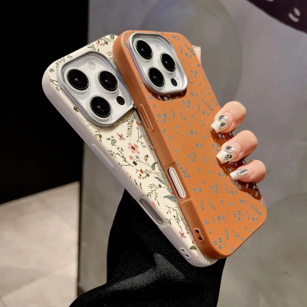 كفر حماية شفاف للآيفون بنقشة زهور - Clear Protective iPhone Case Floral


