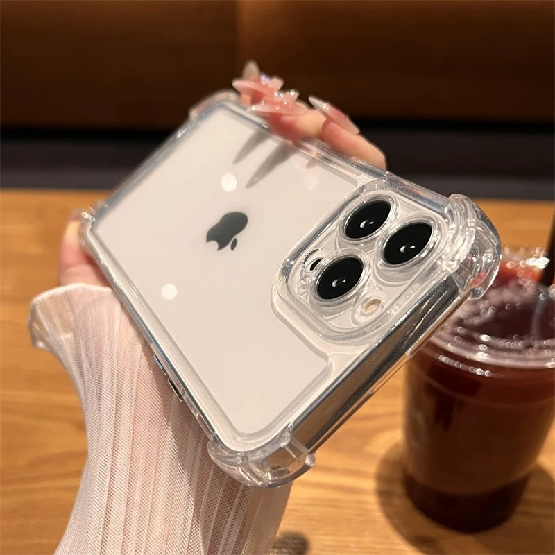 كفر آيفون شفاف كريستالي - يُظهر جمال الهاتف | Crystal Clear iPhone Case - Showcases Phone Beauty

