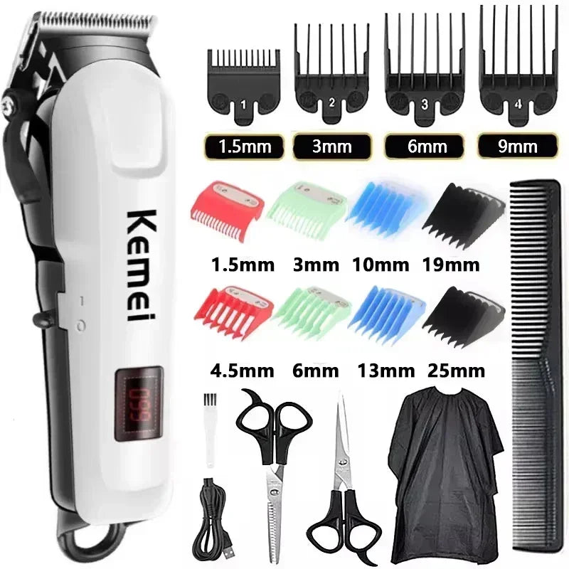ماكينة حلاقة كيمي KM-809A بتصميم عصري | Kemei KM-809A Modern Design Hair Clipper
