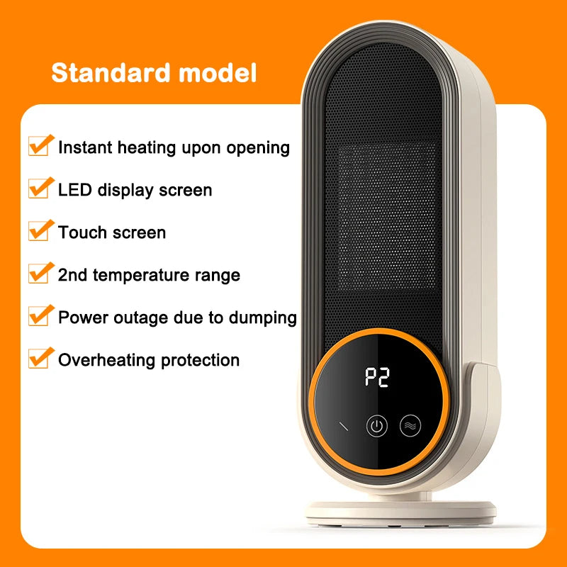 مميزات دفاية PTC السيراميك مع توقيت ذكي | PTC Ceramic Heater Features with Smart Timer
