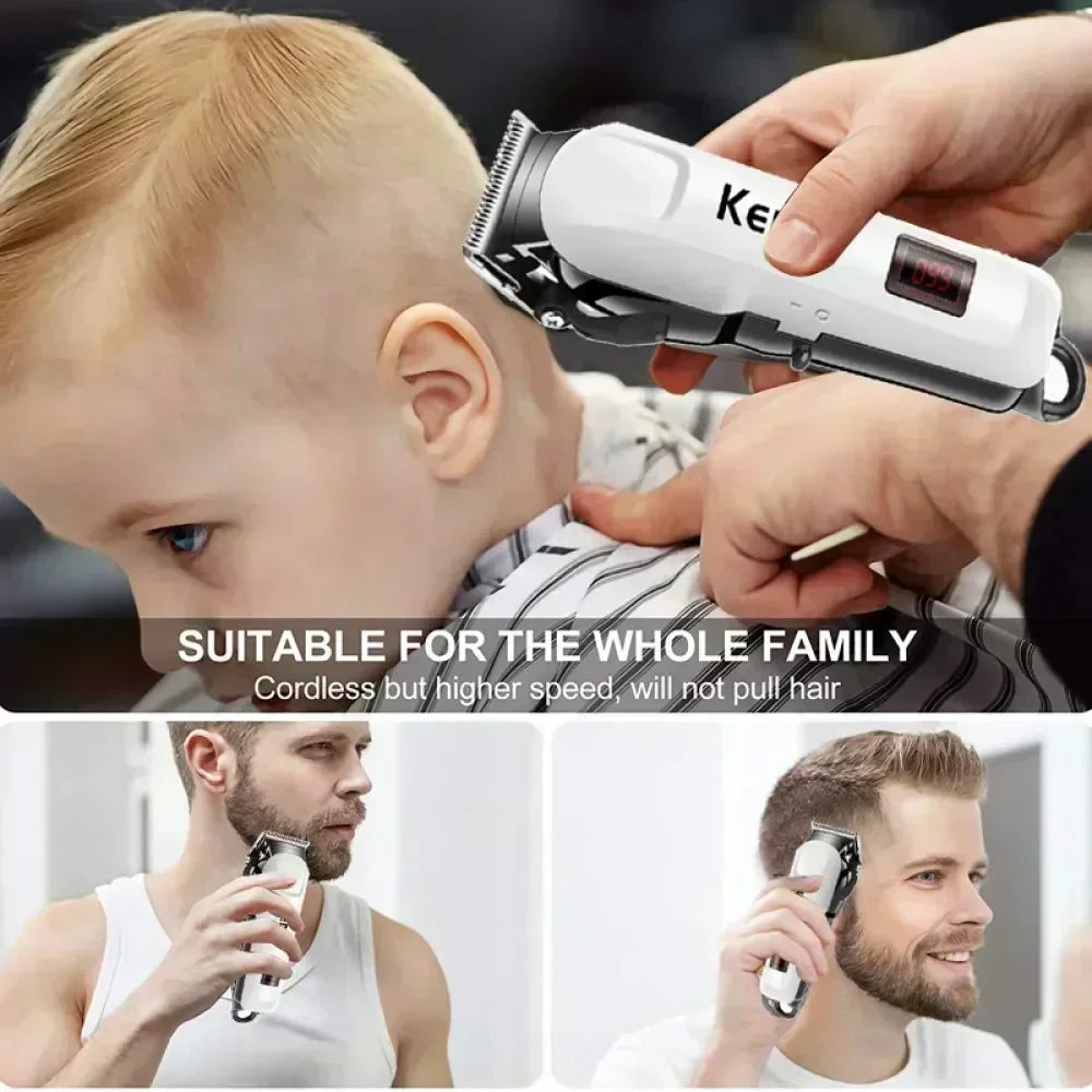 ماكينة حلاقة كيمي بشفرات فولاذ مقاوم للصدأ | Kemei Hair Clipper Stainless Steel Blades
